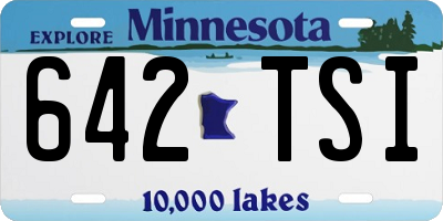 MN license plate 642TSI