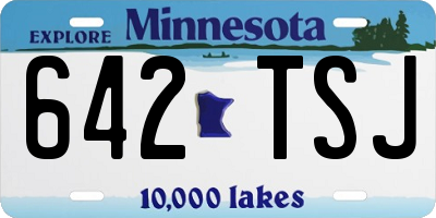 MN license plate 642TSJ