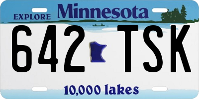 MN license plate 642TSK