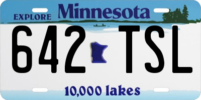 MN license plate 642TSL