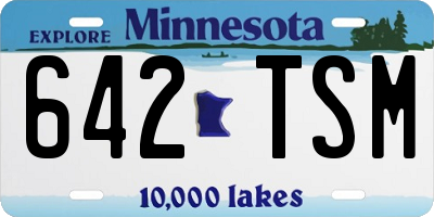 MN license plate 642TSM