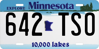 MN license plate 642TSO