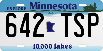 MN license plate 642TSP
