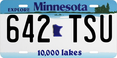 MN license plate 642TSU