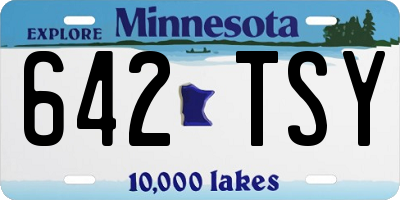 MN license plate 642TSY