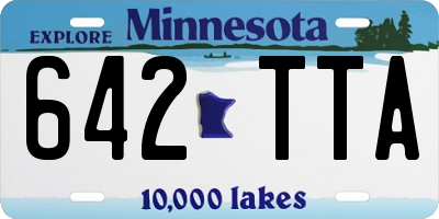 MN license plate 642TTA
