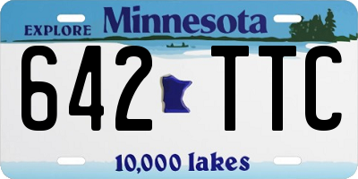 MN license plate 642TTC