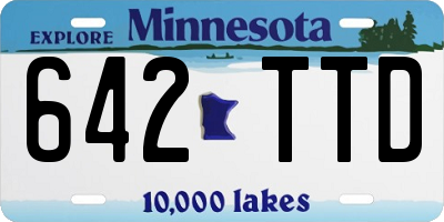 MN license plate 642TTD