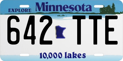 MN license plate 642TTE