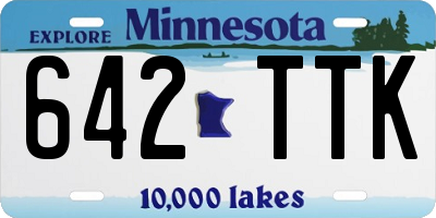 MN license plate 642TTK
