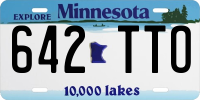 MN license plate 642TTO