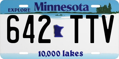 MN license plate 642TTV