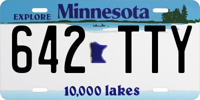 MN license plate 642TTY