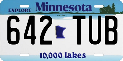 MN license plate 642TUB