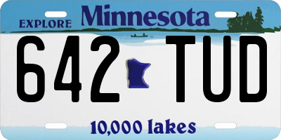 MN license plate 642TUD