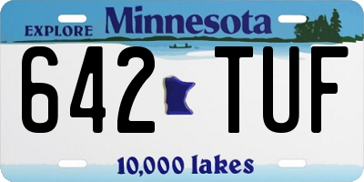 MN license plate 642TUF
