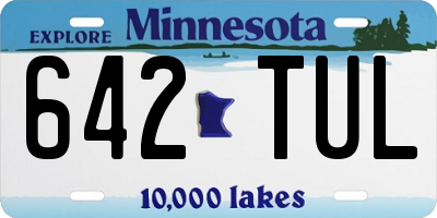 MN license plate 642TUL