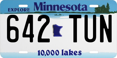 MN license plate 642TUN