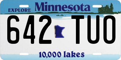 MN license plate 642TUO