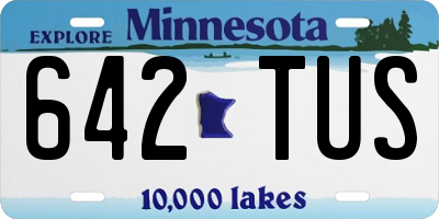 MN license plate 642TUS