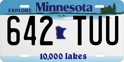 MN license plate 642TUU