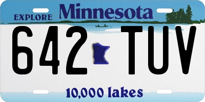MN license plate 642TUV