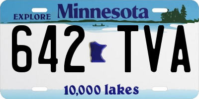 MN license plate 642TVA