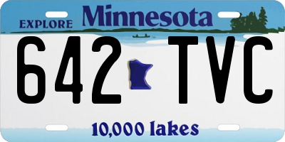MN license plate 642TVC