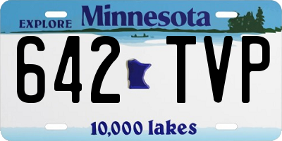 MN license plate 642TVP