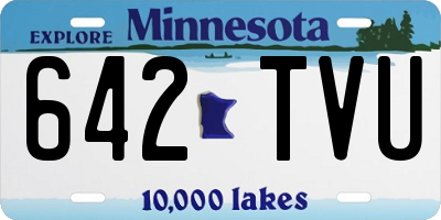 MN license plate 642TVU