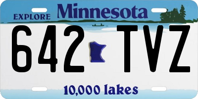 MN license plate 642TVZ