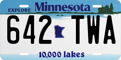 MN license plate 642TWA