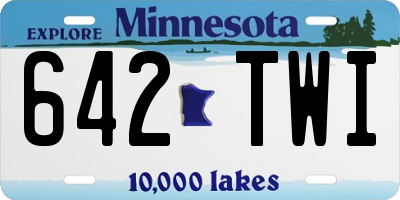 MN license plate 642TWI