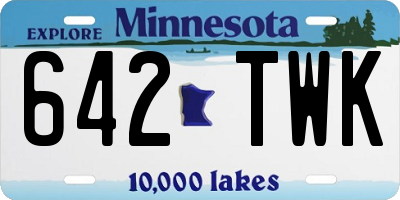 MN license plate 642TWK