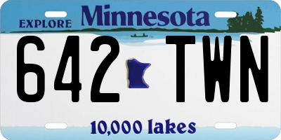 MN license plate 642TWN