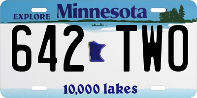 MN license plate 642TWO