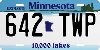MN license plate 642TWP
