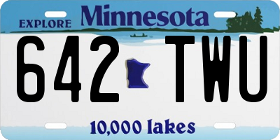 MN license plate 642TWU