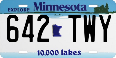 MN license plate 642TWY
