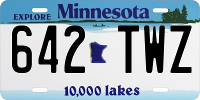MN license plate 642TWZ
