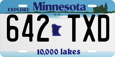 MN license plate 642TXD
