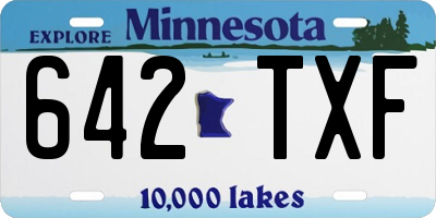 MN license plate 642TXF