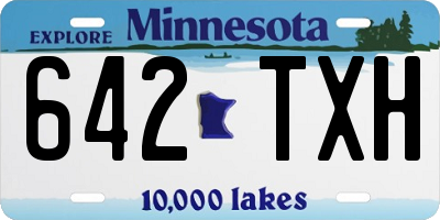 MN license plate 642TXH