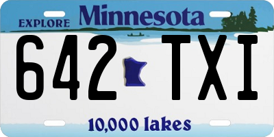 MN license plate 642TXI