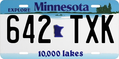 MN license plate 642TXK