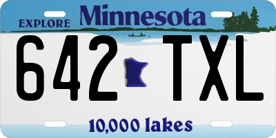 MN license plate 642TXL