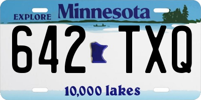 MN license plate 642TXQ