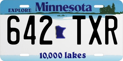 MN license plate 642TXR