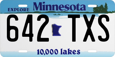 MN license plate 642TXS