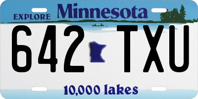MN license plate 642TXU
